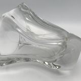 Crystal vase signed daum france free form 4.4 kg