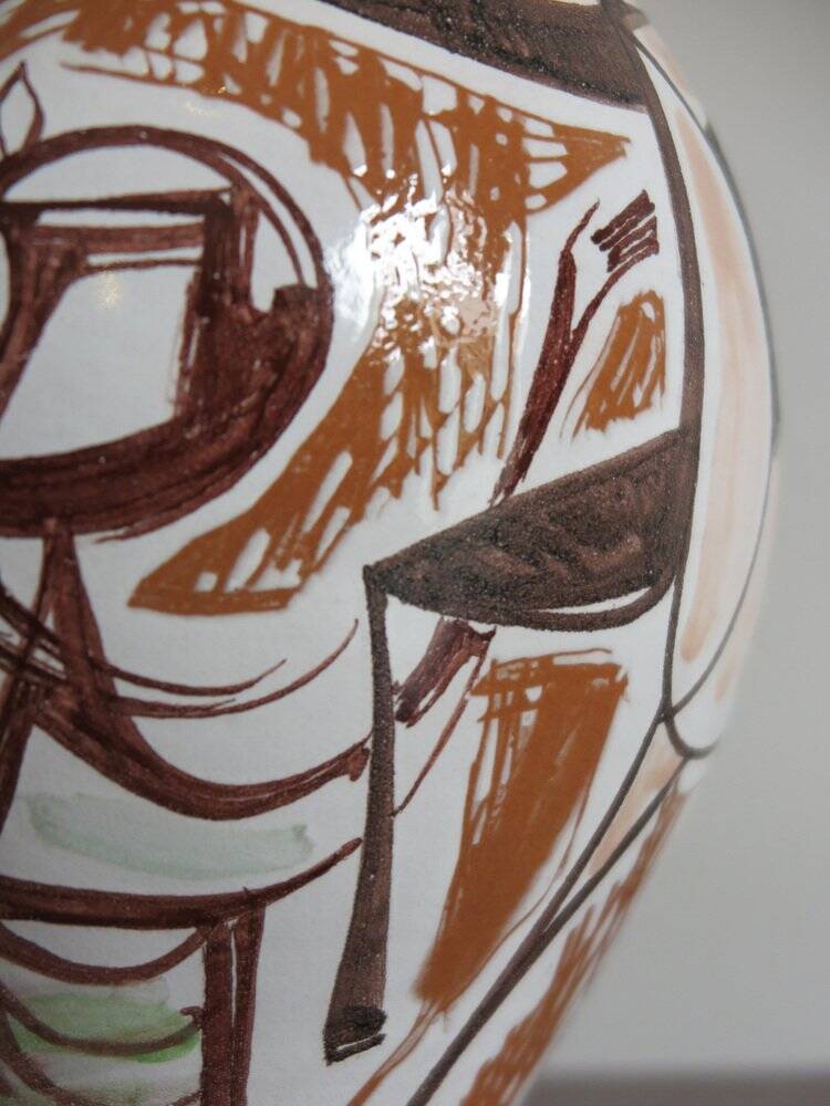 Italian Ceramic Vase by Elio Schiavon, 50s