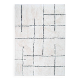 Tapis berbère 160x230 cm blanc lignes noires