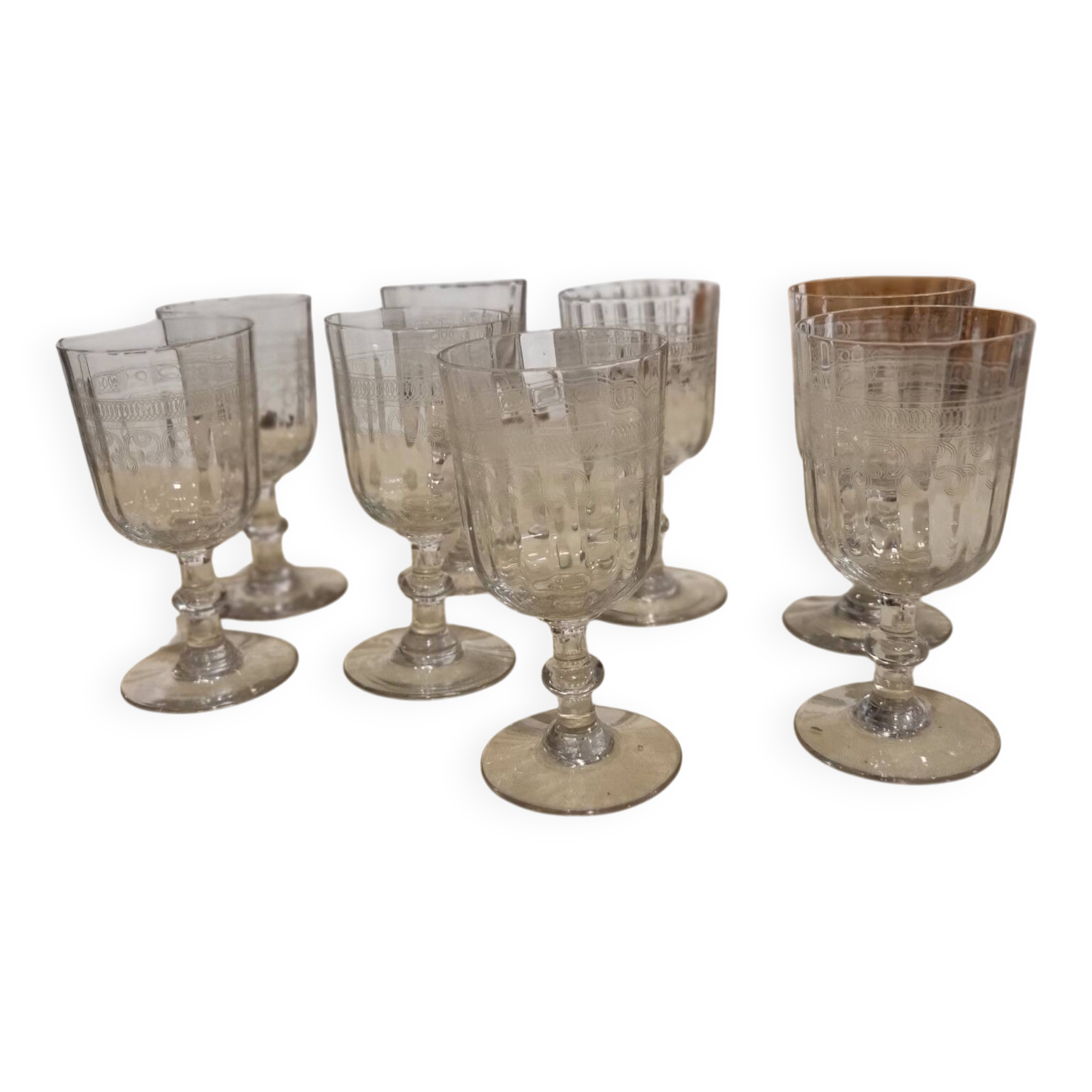 Set of 8 Baccarat glasses