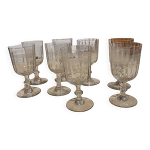 Set de 8 verres baccarat