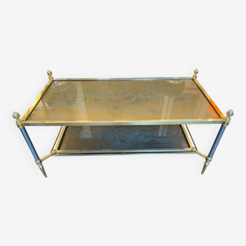 Maison Jansen style rectangular brass coffee table