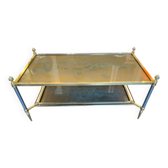 Maison Jansen style rectangular brass coffee table