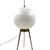 Mid-Century tripod brass table lamp, Lumi Italy 1950s