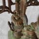 Chandelier ancien régule et onyx vert