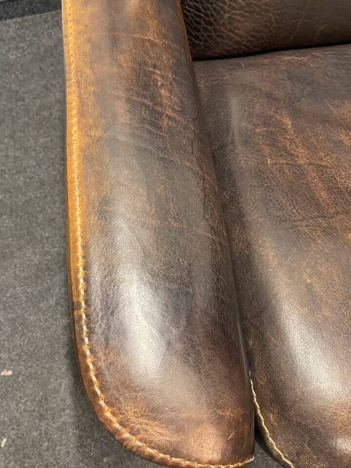 Vintage Brown Leather De Sede Ds 50 leather arm chair from 1970's