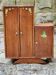 Armoire de poupée en bois vintage art déco