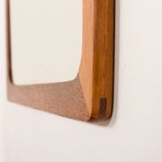 Scandinavian mid century teak mirror with a console, 1960s