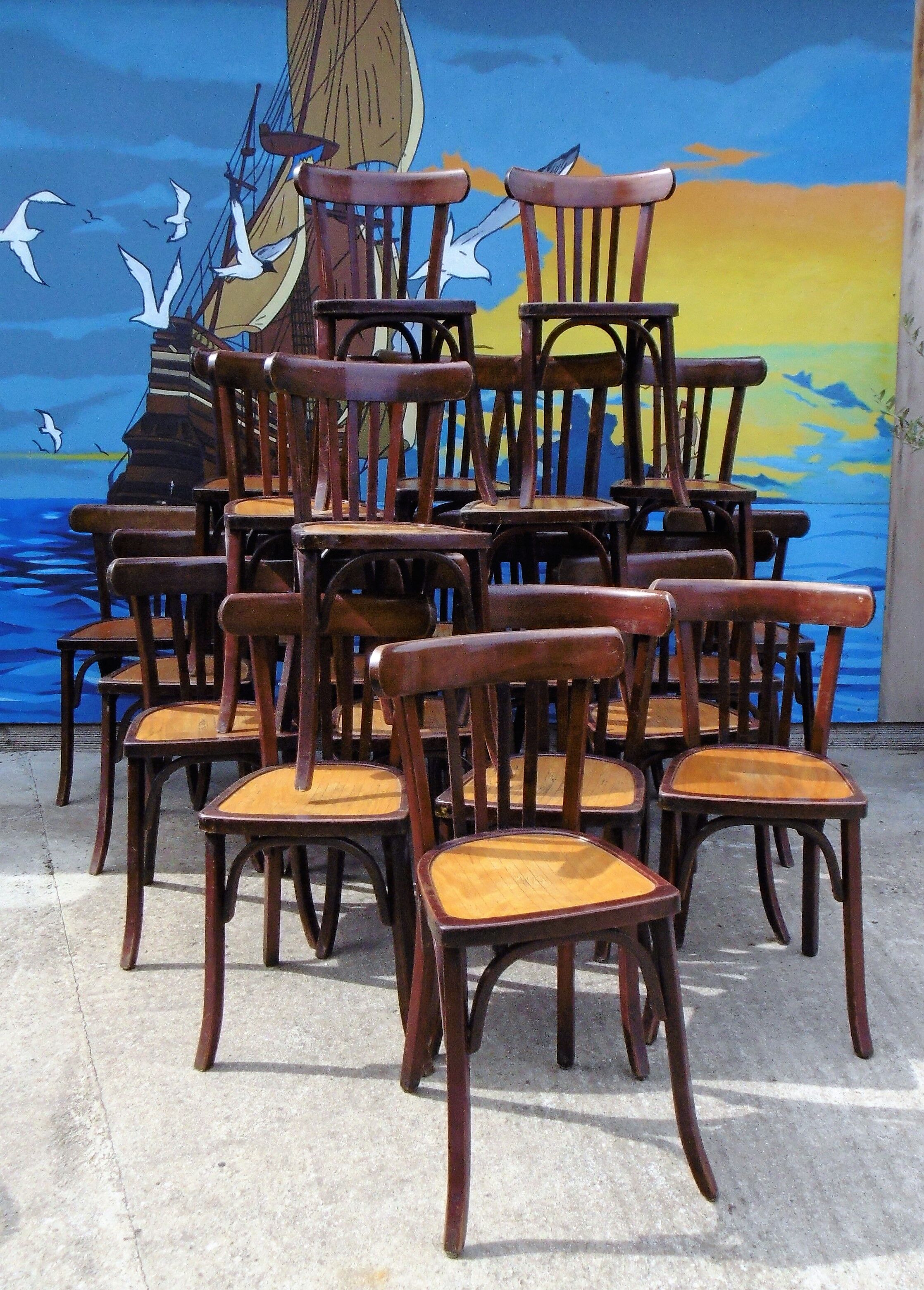 Set of 24 Luterma bistro chairs