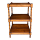 Art Deco Console with 3 levels, turned wood "Faux Bamboo", circa 1930s.