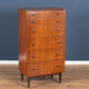 Retro teak 1960s tall G plan tolawood chest of drawers