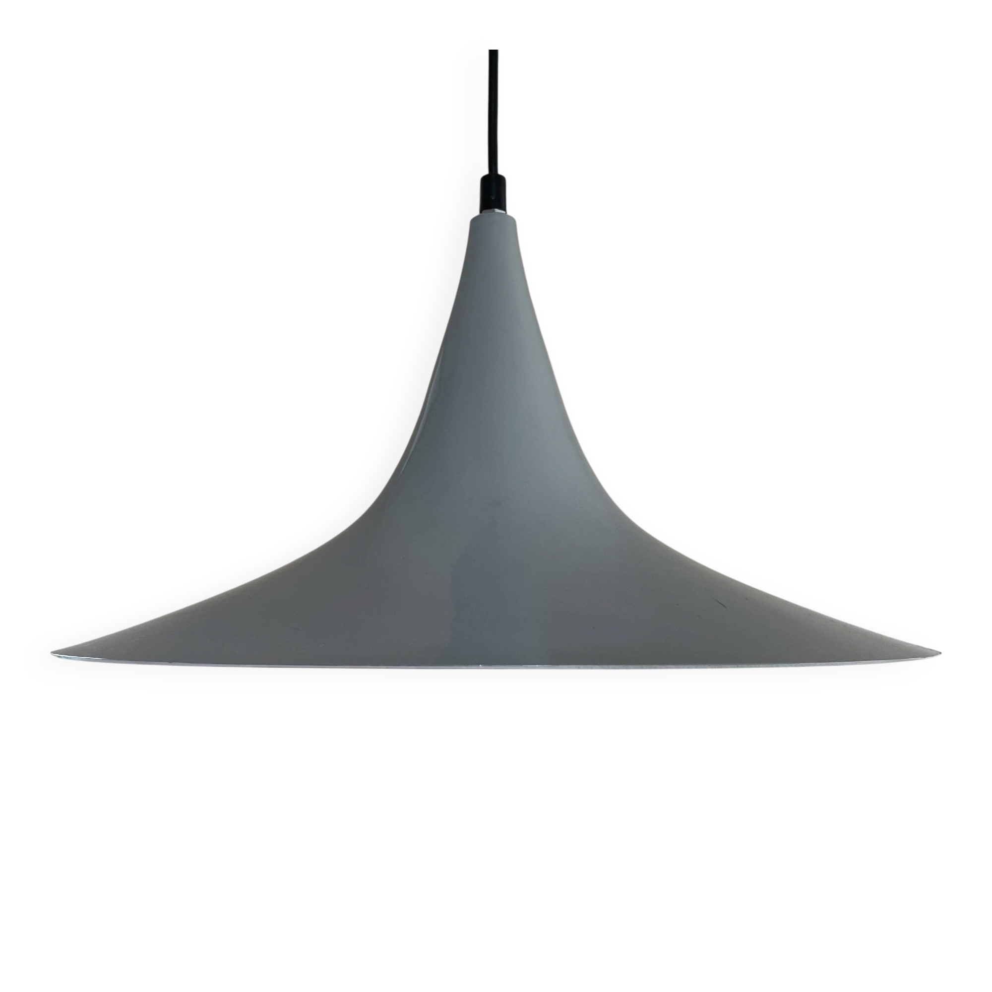 Gray trompet pendant light