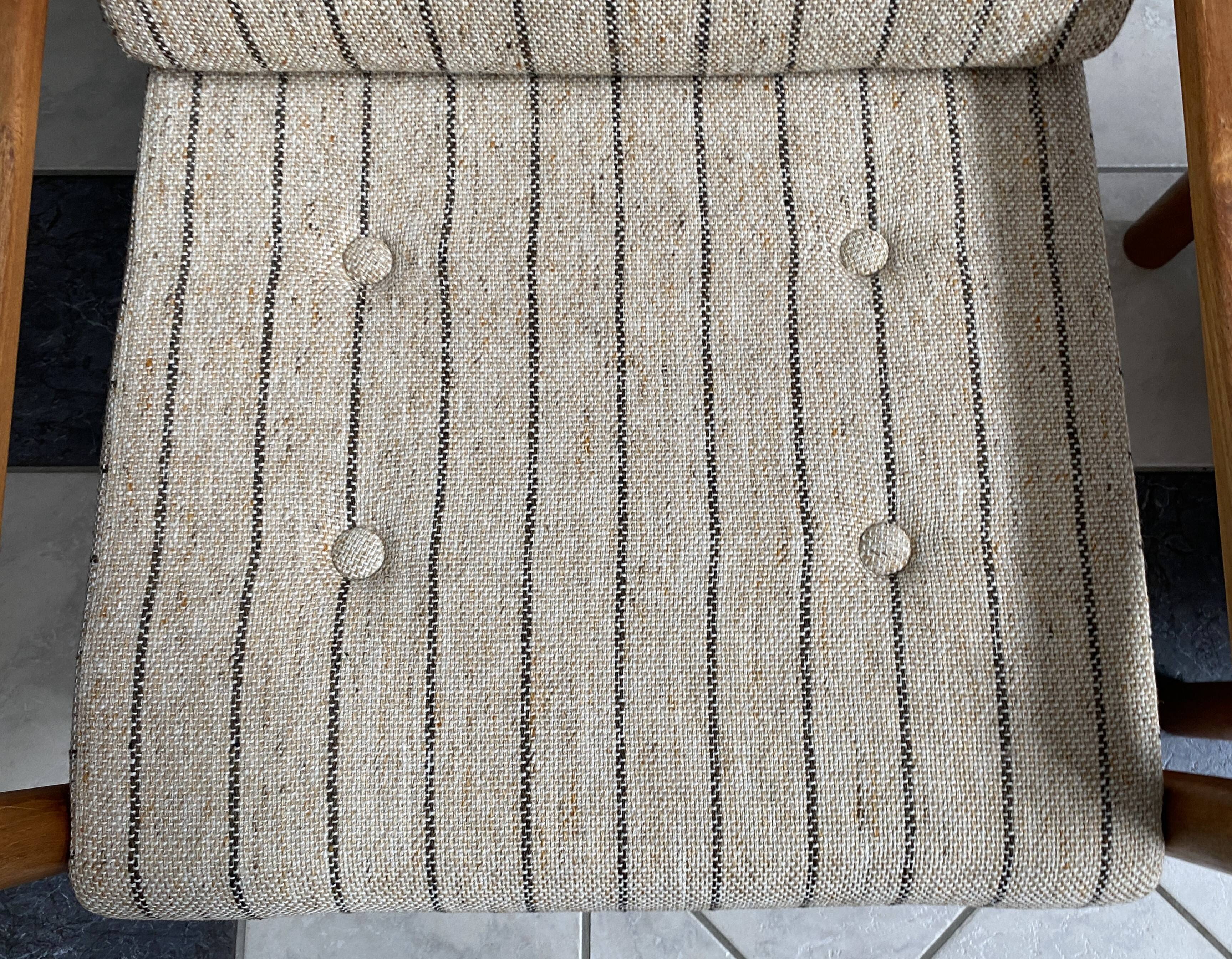 High back relax chair with hocker 1960s by Tarm Stole Denmark