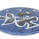 Vintage wall clock - wood & ceramic - circa 1950