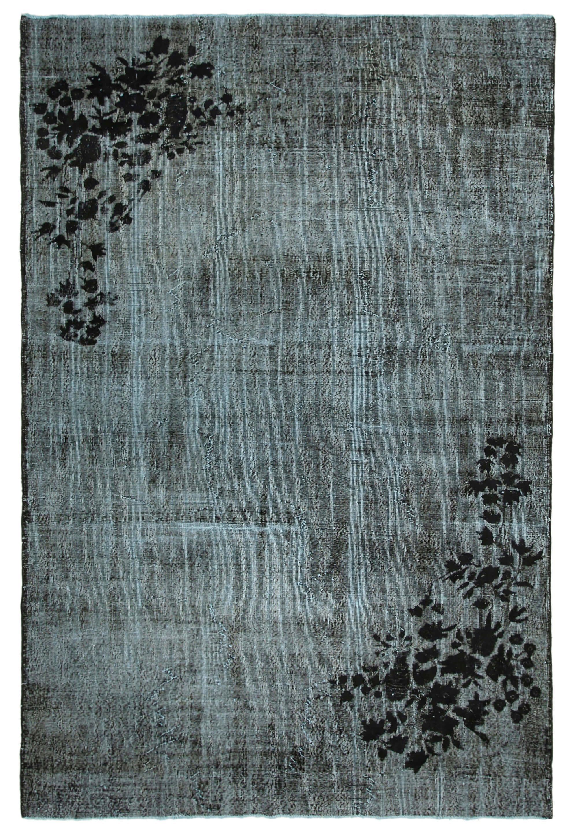 Handmade hi-low pile oriental 1970s 210 cm x 320 cm