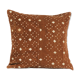 Housse de coussin en bogolan couleur rouille