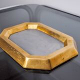 Brutalist XL pocket emptier by David Marshall, bronze and aluminum, Spain, 1980