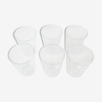 Set de 6 verres à eau style cantine