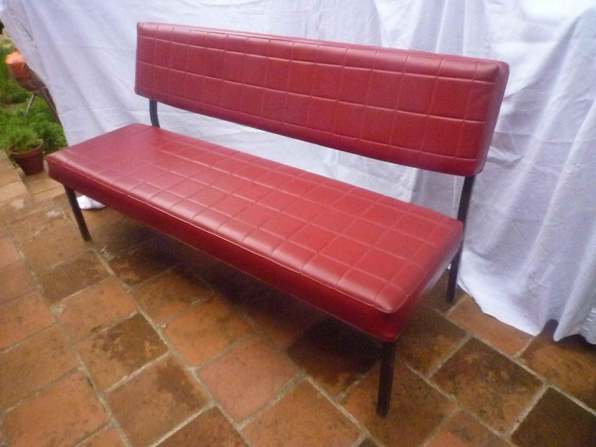 Banquette vintage vinyl années 1960