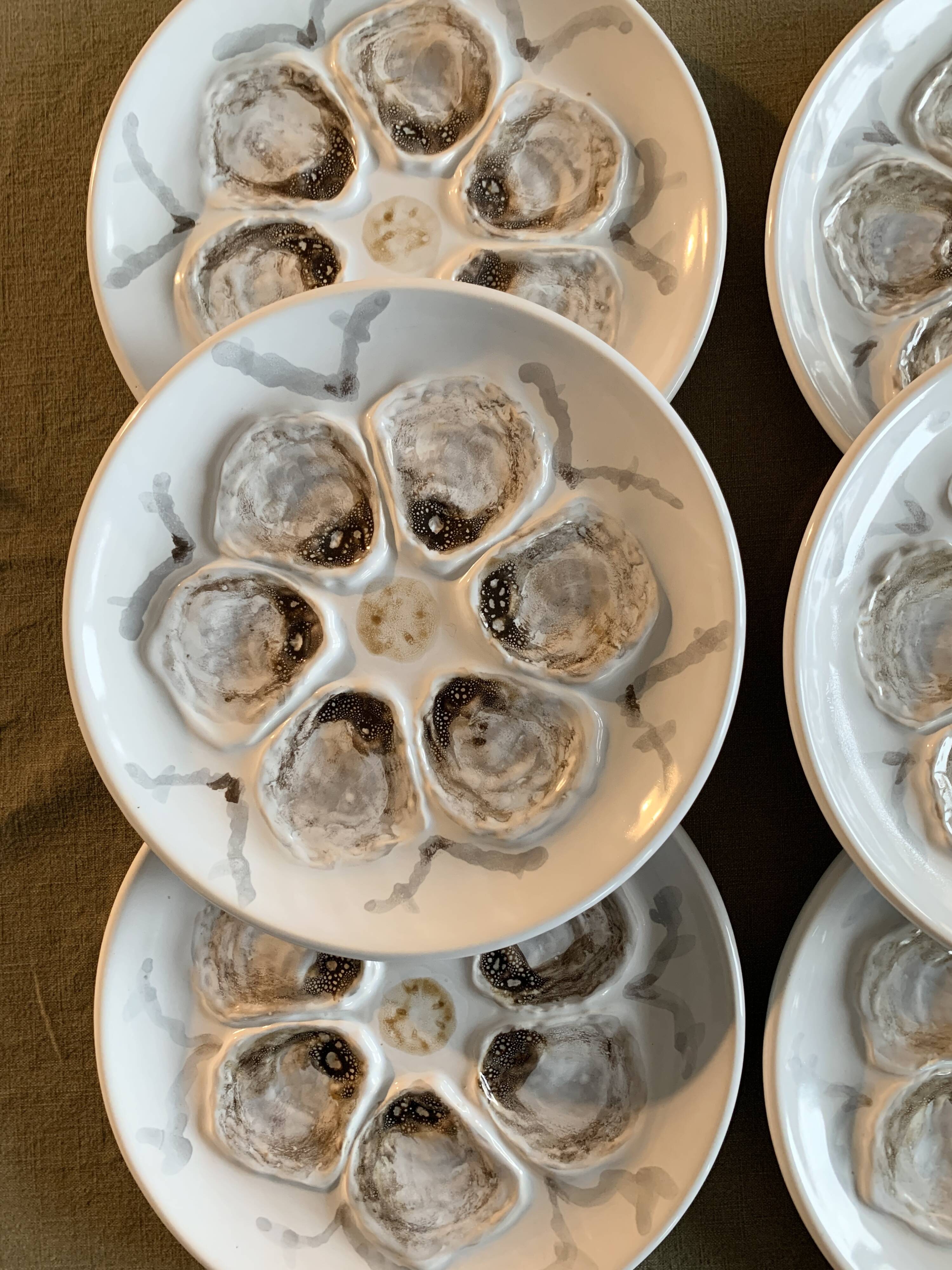 Oyster or shellfish plates Saint Amand