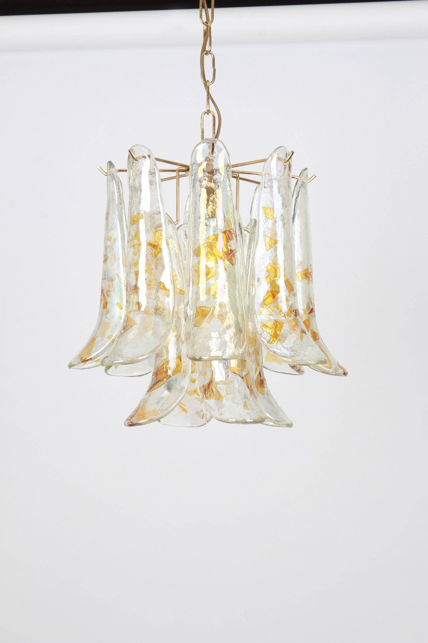 Murano glass chandelier designed by Carlo Nason for Mazzega, 1970s.