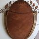 Art Deco mirror from the 1930s in hammered steel.