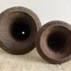 Pair of cast iron Medici vases