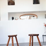 Pair of brutalist art stools 60s