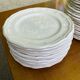Service of 84 vintage white porcelain plates.
