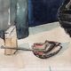 Cubist still life with bouquet, signed R. Caly 1948