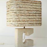 Lampe en pierre vintage circa 1970