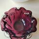 Empty pocket corolla/floral shape, in blown Murano Art glass. Vintage 70s. Purple tones