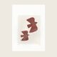 Painting "birds" terracotta signed eawy