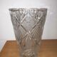 Large carved crystal vase