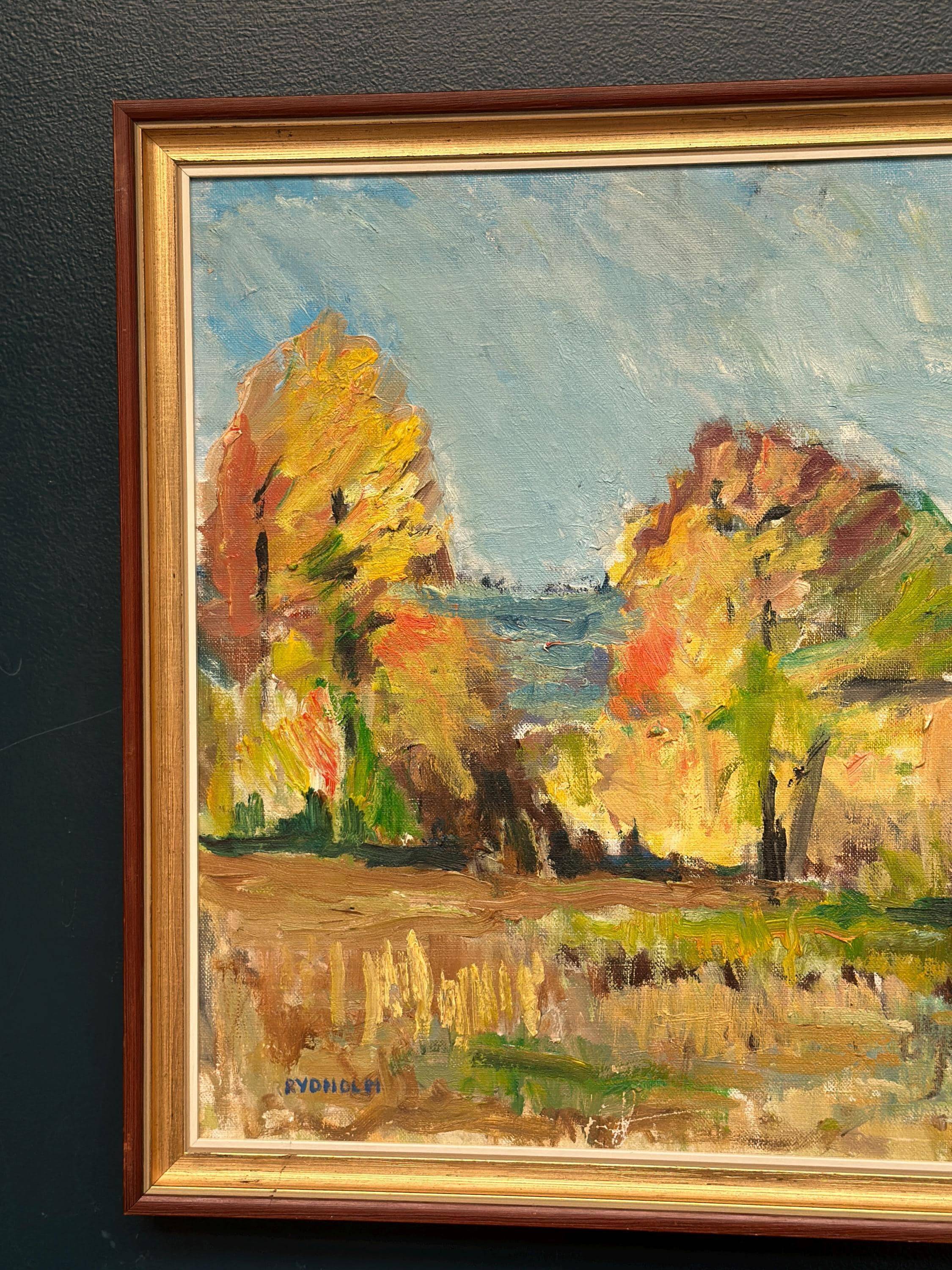 Huile sur toile originale suédoise – “Klar September” par Gunnar Rydholm