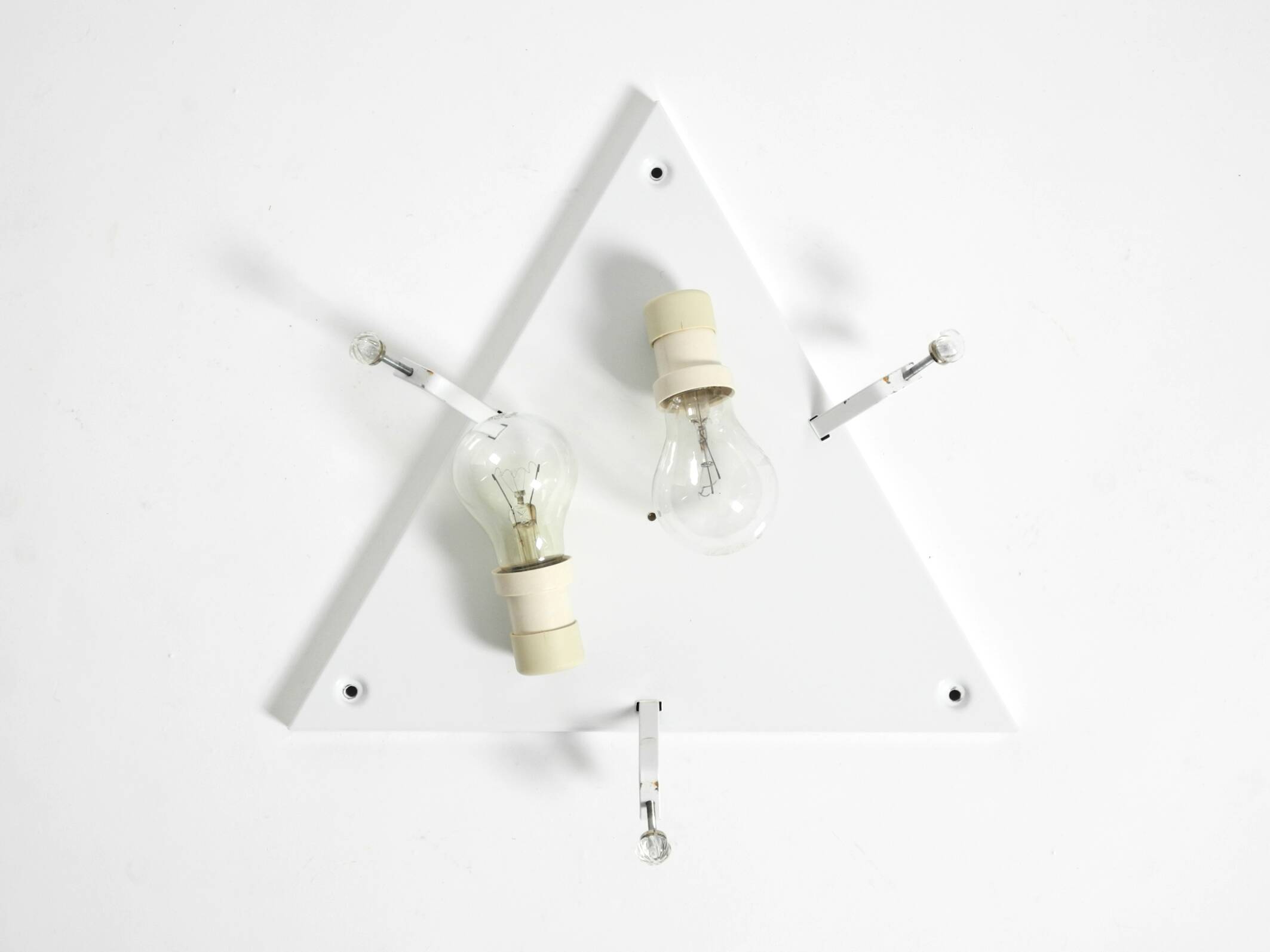 Post Modern Murano glass triangle ceiling lamp by Sylcom, Italy, 1985