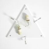 Post Modern Murano glass triangle ceiling lamp by Sylcom, Italy, 1985