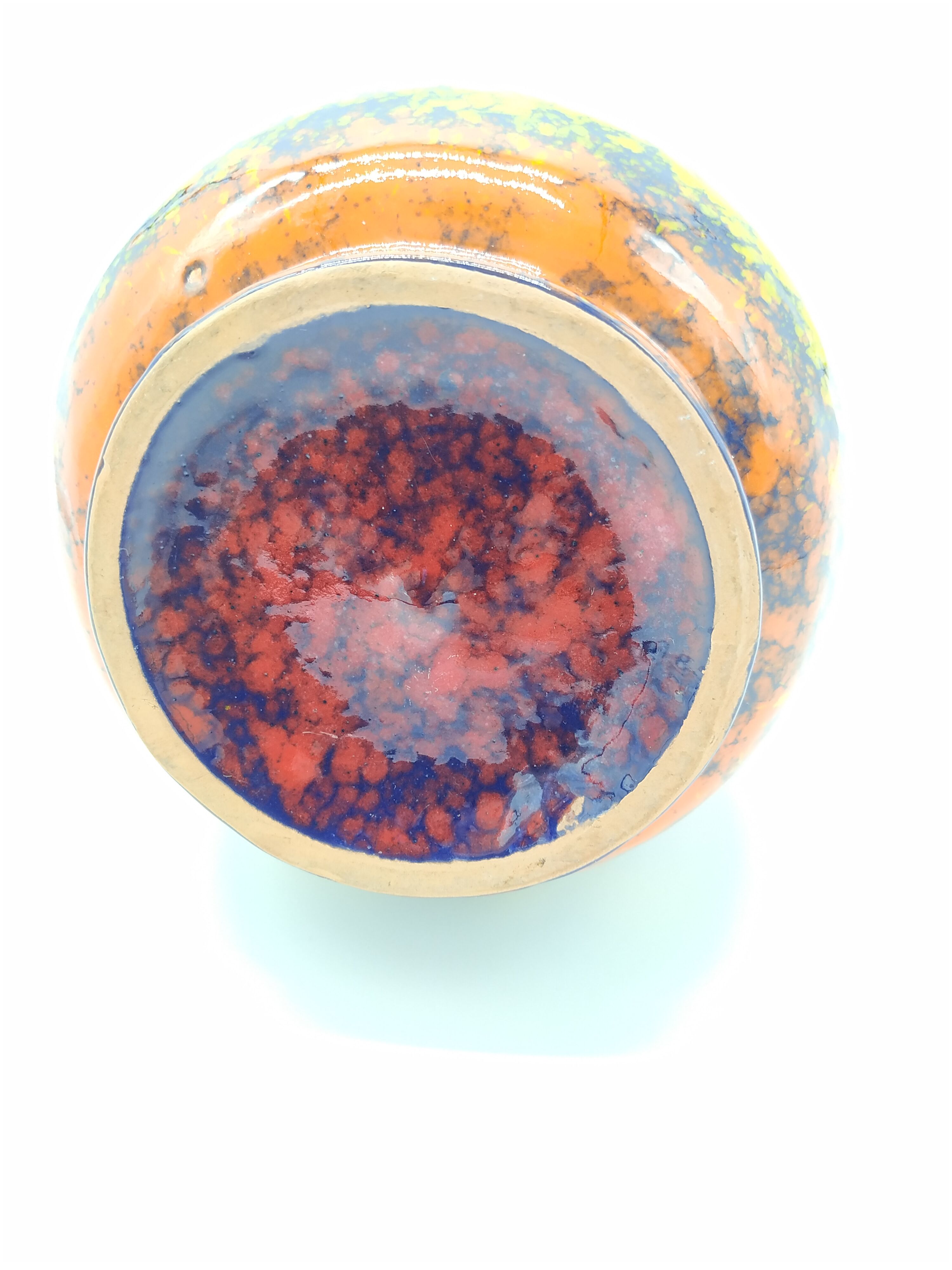 Vintage psychedelic tricolor vase