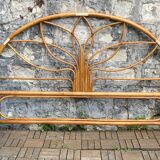 Vintage rattan headboard 1970 140cm