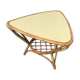 Table basse rotin et formica vintage 1970