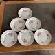 6 vintage floral ceramic dinner plates – retro country style