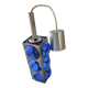 Blue glass / chrome hanging light / 1980s / Temde Swiss