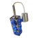 Blue glass / chrome hanging light / 1980s / Temde Swiss