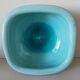Turquoise cracked ceramic empty pocket signed Keramos, Sèvres circa 1950