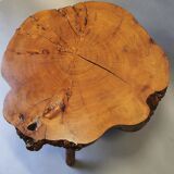 Coffee table elm tree trunk 70s