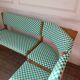 Vintage pine corner bench dining area