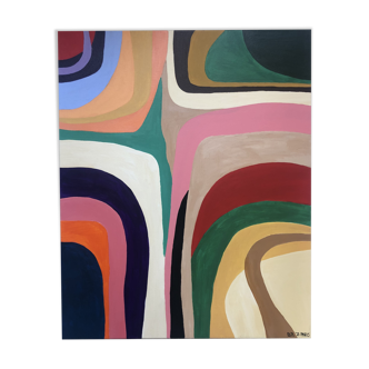 Acrylic wall decoration on canvas