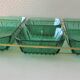 Golden vintage aperitif tray with green ramekins Arcoroc-France