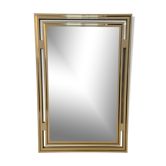 Pierre Vandel mirror in white alu, Paris, 1970 - 90x60cm