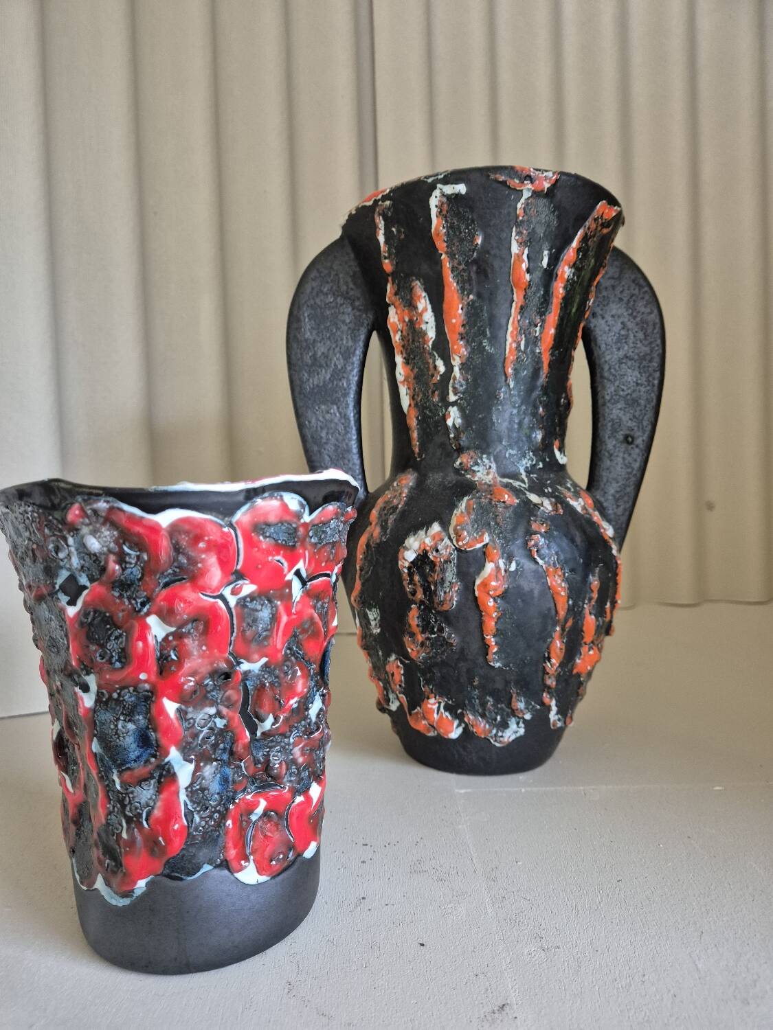 Lot of Vallauris type vases